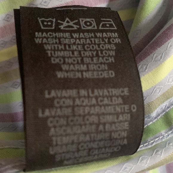 Robert Graham Flip Cuff Multicolor Striped Shirt Mens Size L - Picture 9 of 9